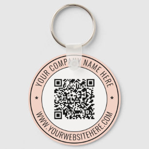 QR-kod Info Text Keychain Promoting Business Nyckelring