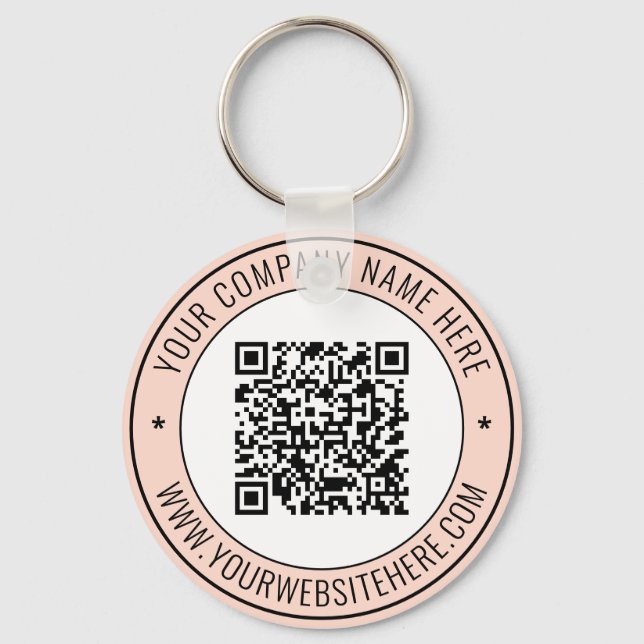 QR-kod Info Text Keychain Promoting Business Nyckelring (Framsida)