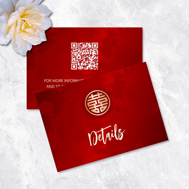 QR-kod | Information om Röda kinesiska Bröllop Tilläggskort (Skapare uppladdad)