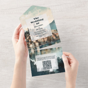 QR-kod Italien Sjö Como Destination Wedding