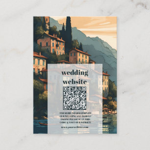 qr-kod Italien Sjö Como Destination Wedding Tilläggskort