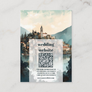 qr-kod Italien Sjö Como Destination Wedding Tilläggskort