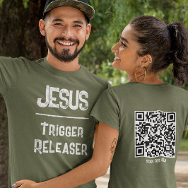 QR-kod Jesus Utlösare Frihet Kristna T Shirt