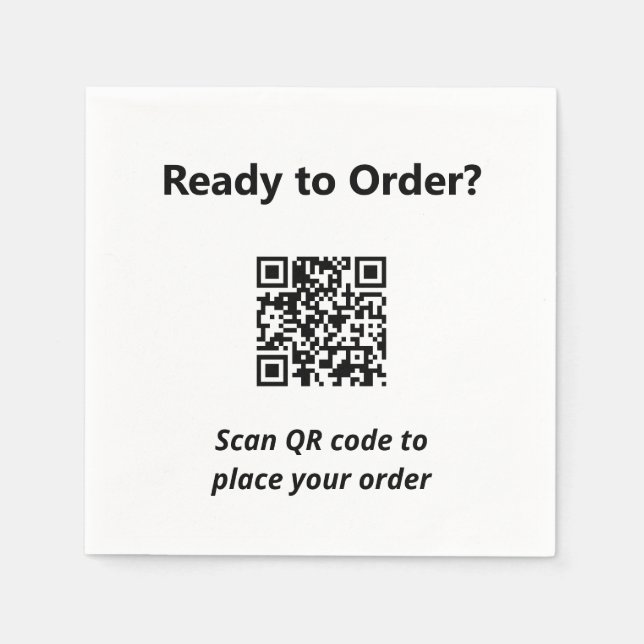 QR-kod Kafe Napkin Pappersservett (Framsidan)