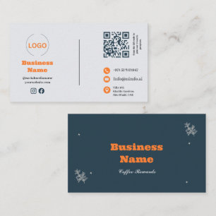 QR-kod Kaffebutik Företagskort Visitkort