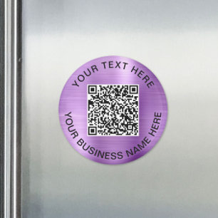 QR-kod Kampanj Lila Magnet
