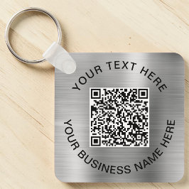 QR-kod Kampanj Silver Nyckelring