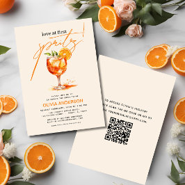 QR-kod Kärlek vid första Spritz-Orangens Möhippa Inbjudningar