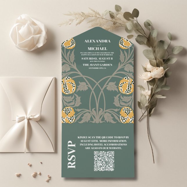 QR-kod Klassiskt Art nouveau Bröllop (Skapare uppladdad)