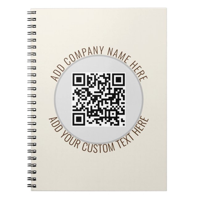 QR-kod Kontor Skola Minimalistisk Enkel Anteckningsbok (Framsidan)