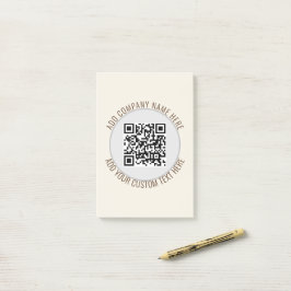 QR-kod kontor skola Minimalistisk Enkel Grå Post-it Block