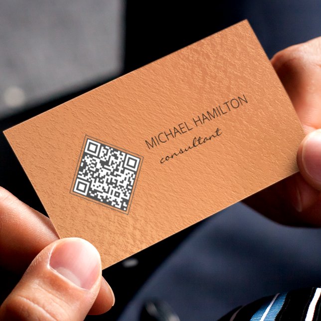 QR-kod Kopparfolieprofil Visitkort (Skapare uppladdad)