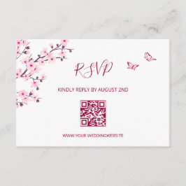 QR-kod | Körsbärsblom RSVP Tilläggskort