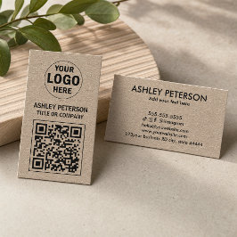 QR-kod kraftpapper | Anpassad logotyp för sociala Visitkort