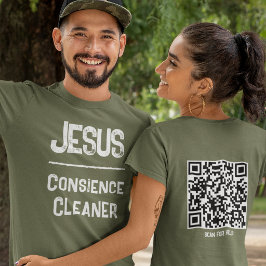 QR-kod Kristus Jesus Förlåter Samvete Rent T Shirt