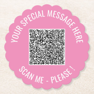 QR-kod Lägg till Speciellt meddelande, modern Papp Underlägg Papper