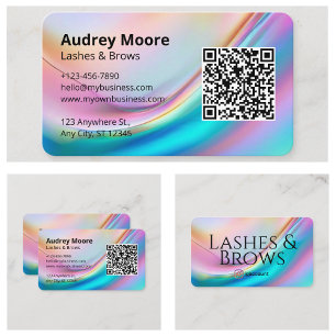 QR-kod Lash Brows Modern Minimalism Visitkort