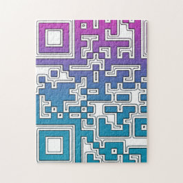 QR-kod - Lila Blue Pussel
