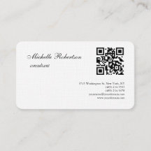 QR-kod Linen Black White Plain Minimalist