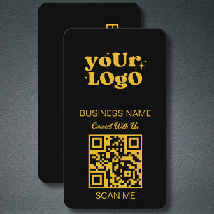 QR-kod - Logotyp Black Guld Modern Visitkort
