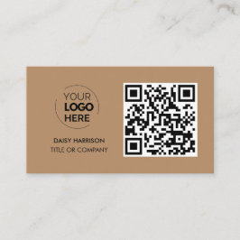 QR-kod - Logotyp | Brun modern Professionell Visitkort