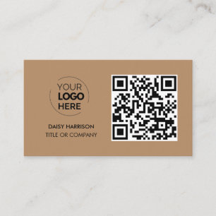 QR-kod - Logotyp   Brun modern Professionell Visitkort