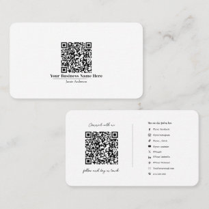 QR-kod logotyp för social medieanslutning Visitkort