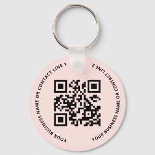 QR-kod Logotyp Företag Rosenskär Nyckelring