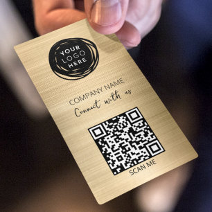 QR-kod - Logotyp Guld Visitkort