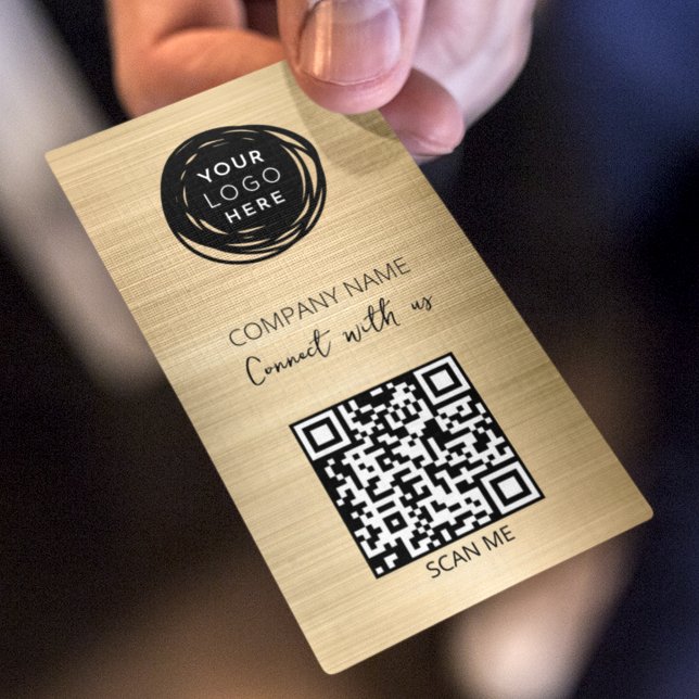 QR-kod - Logotyp Guld Visitkort (Skapare uppladdad)