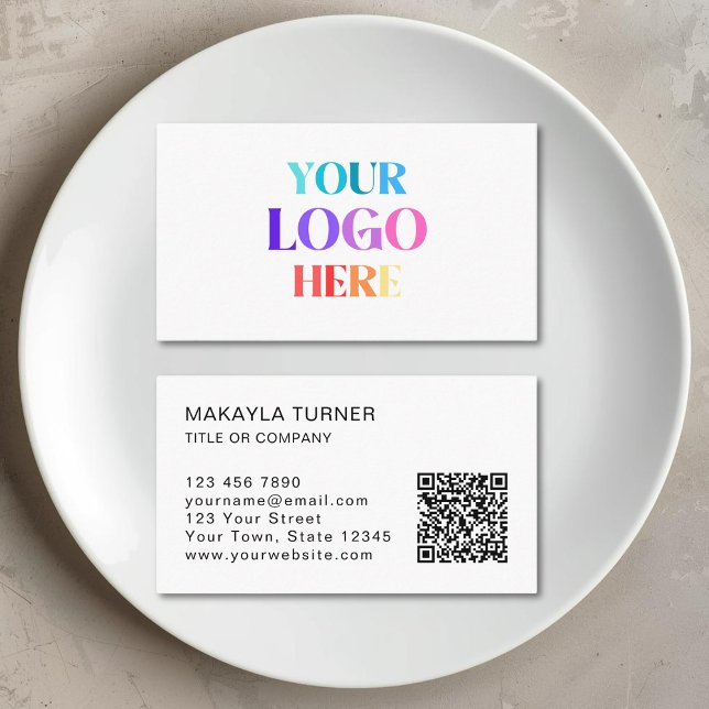 QR-kod Logotyp Minimalistisk  Visitkort (Skapare uppladdad)