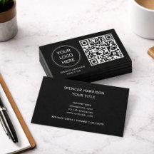QR-kod - Logotyp | Modern Professionell Black