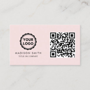 QR-kod - Logotyp Modern Rosa Visitkort
