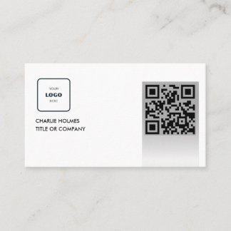 QR-kod - Logotyp | Svart modern Professionell Visitkort