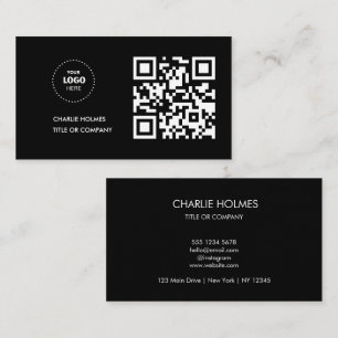 QR-kod - Logotyp Svart modern Professionell Visitkort