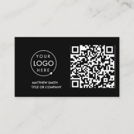 QR-kod - Logotyp | Svart modern Professionell Visitkort