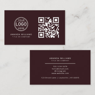 QR-kod - Logotyp Vin Modern Professionell Visitkort