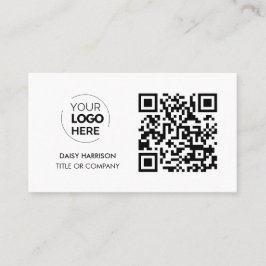 QR-kod - Logotyp | Vit modern Professionell Visitkort