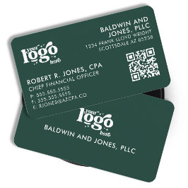 QR-kod - Logotypens enkla, vita allmänna utformnin Visitkort