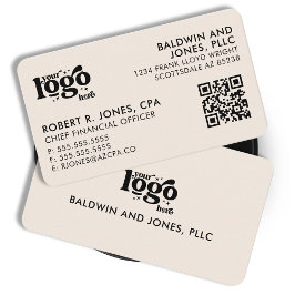 QR-kod - Logotypens enkla, vita allmänna utformnin Visitkort