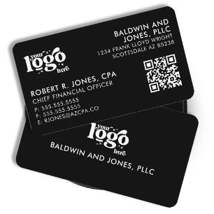 QR-kod - Logotypens enkla, vita allmänna utformnin Visitkort