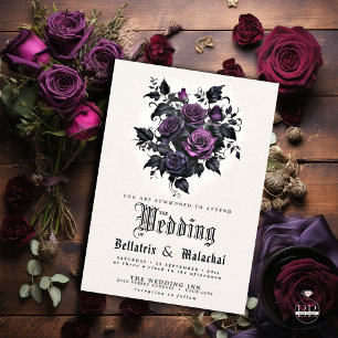 QR-kod Macabre Deep Amethyst Lila Ro Inbjudningar