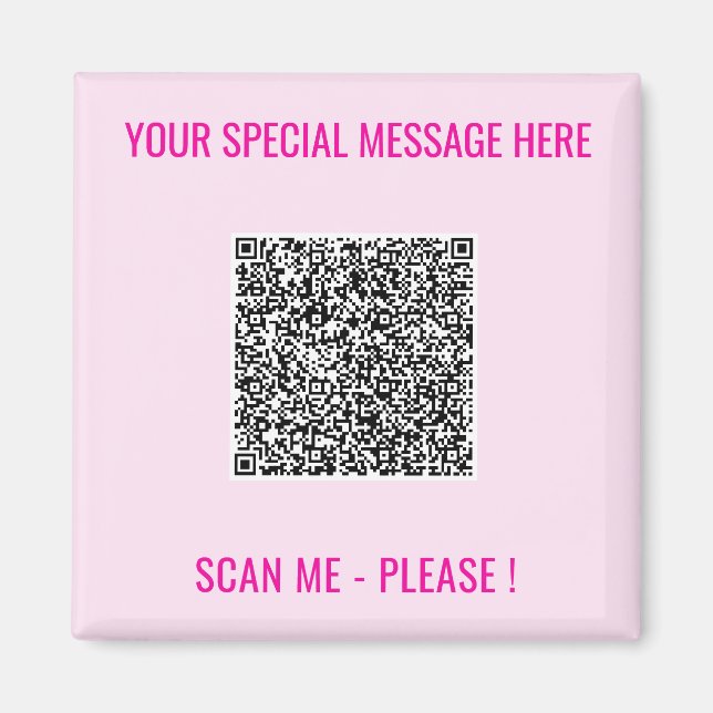 QR-kod magnet din Speciella överraskningsgåva av t (Framsidan)