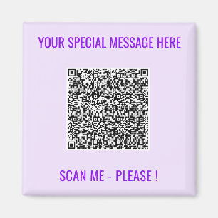 QR-kod Magnet Gift med Anpassningsbar Text och Fär