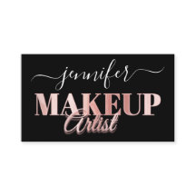 QR-kod Makeup Artist Guld Confetti Ro Black