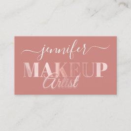 QR-kod Makeup Artist Guld Confetti Ro Powder Visitkort