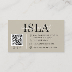 QR-kod Makeup Artist Neutral Affärsbusinesskort Visitkort