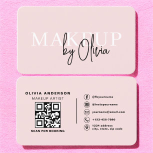 QR-kod Makeup Artist Rosa Social Media Visitkort