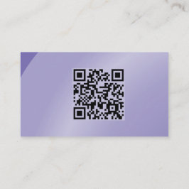 QR-kod Måttlig Lilac Modern Neat Shaded Visitkort