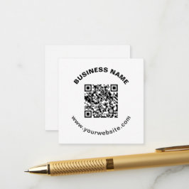 QR-kod med företagsnamn fet cirkulär text Tilläggskort